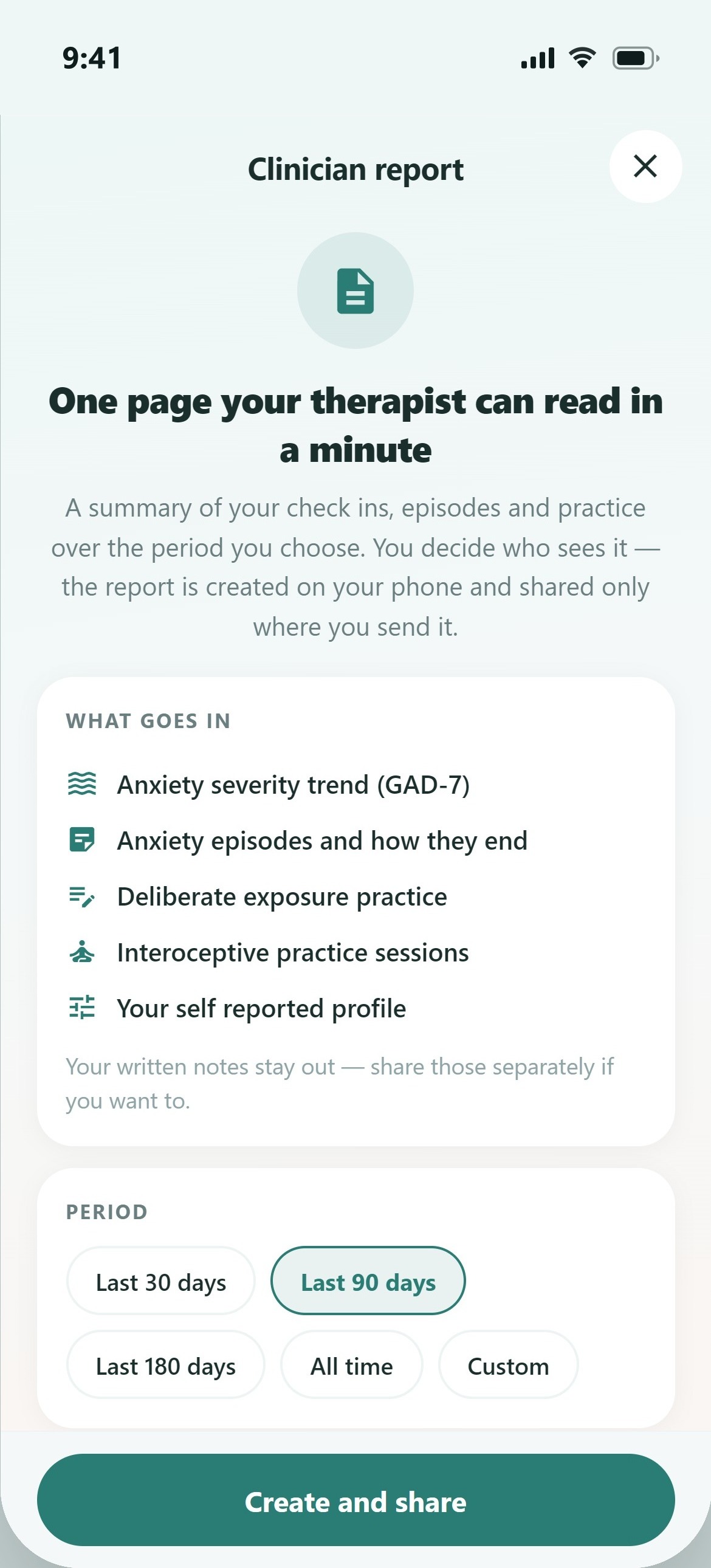 Clinician report